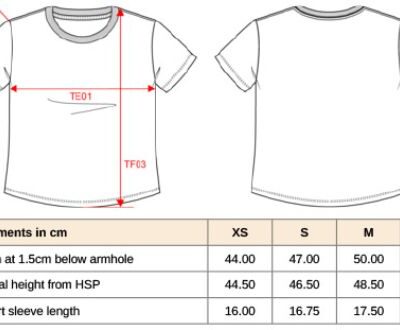 Damen Crop Top Kariban ProAct | PA 4022 Grössentabelle