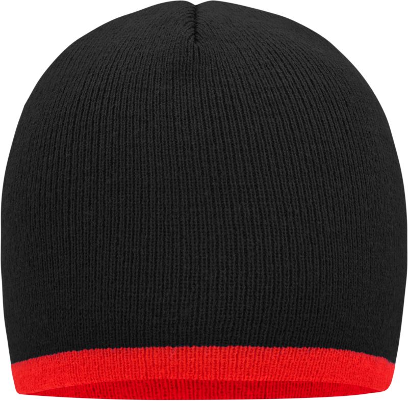 Strick Beanie mit Kontraststreifen Daiber | MB 7584