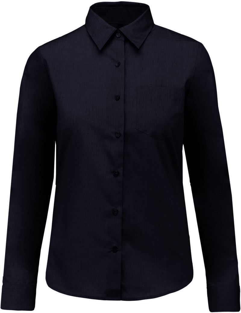 Popeline Bluse "Jessica" langarm Kariban | K 549