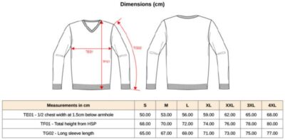 Herren V-Ausschnitt Pullover Kariban | K 965 Grössentabelle