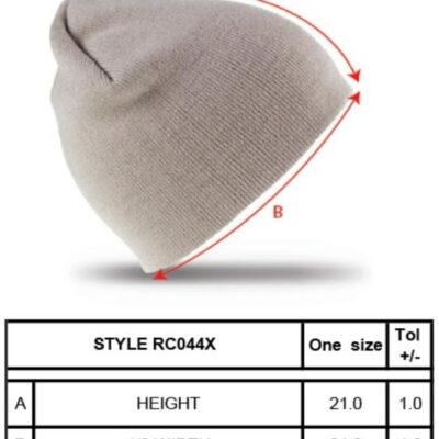 Strick Beanie Result Winter Essentials | RC 044X Grössentabelle