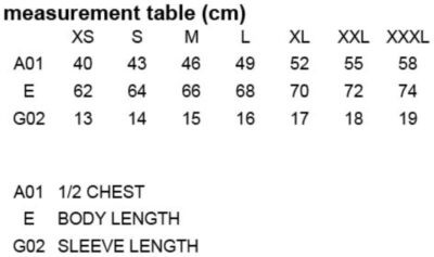 Damen X.O T-Shirt Promodoro | 1505 Grössentabelle