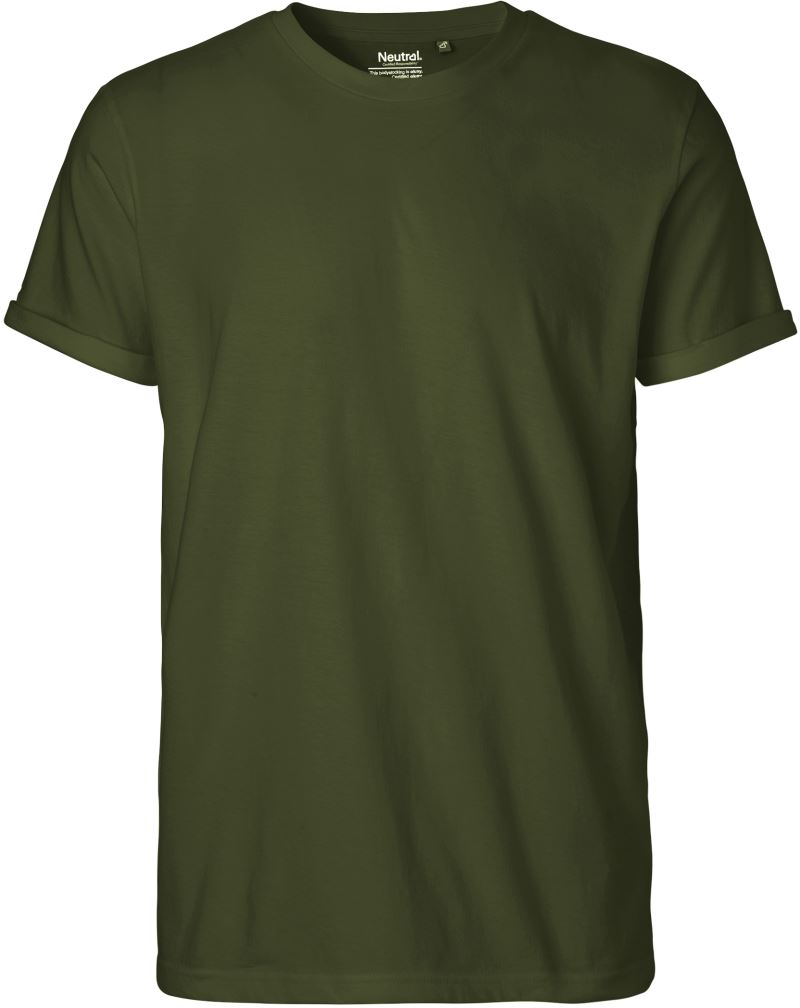 Herren Bio T-Shirt mit Umschlag Neutral | O 60012