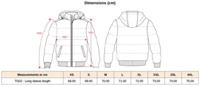 Ripstop Jacke mit Kapuze Kariban | K 6166 Grössentabelle Ripstop Jacke mit Kapuze Kariban | K 6166 Grössentabelle