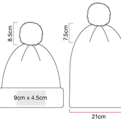 Snowstar® Patch Beanie Beechfield | B 443 Grössentabelle