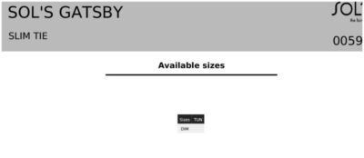 Schmale Krawatte SOL'S | Gatsby Grössentabelle