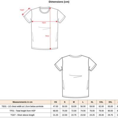 T-Shirt "Made in Portugal" Kariban | K 3036 Grössentabelle T-Shirt "Made in Portugal" Kariban | K 3036 Grössentabelle