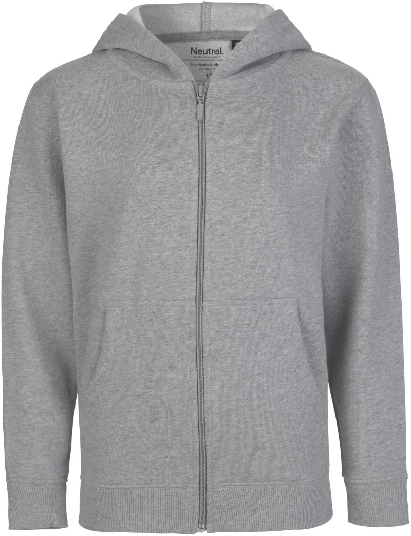 Kinder Bio Kapuzen Sweatjacke Neutral | O 13301