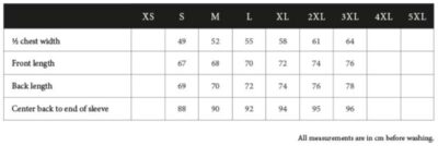 Herren Fleece Jacke Tee Jays | TJ 9160 Grössentabelle