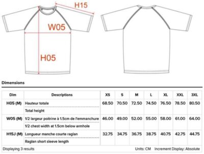 Herren Sport Shirt Kariban ProAct | PA 4012 Grössentabelle Herren Sport Shirt Kariban ProAct | PA 4012 Grössentabelle