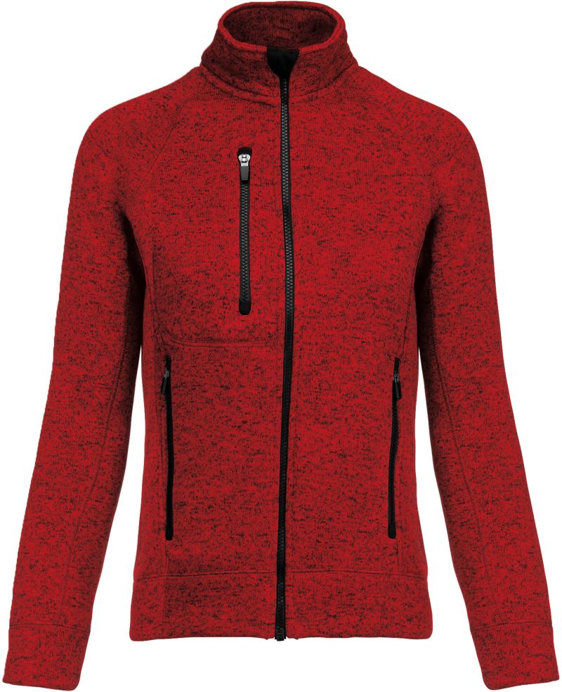 Damen Melange Strickfleece Jacke Kariban | K 9107
