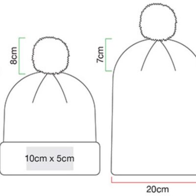 Original Pom Pom Beanie Beechfield | B 426 Grössentabelle