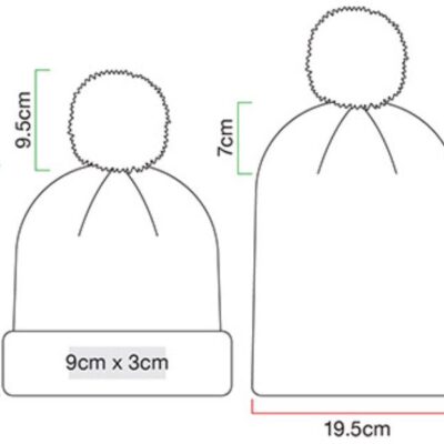 Kinder Strickmütze mit Pompon "Reflective" Beechfield | B 406B Grössentabelle