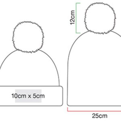 Strickmütze mit Pompon "Corkscrew" Beechfield | B 486 Grössentabelle Strickmütze mit Pompon "Corkscrew" Beechfield | B 486 Grössentabelle