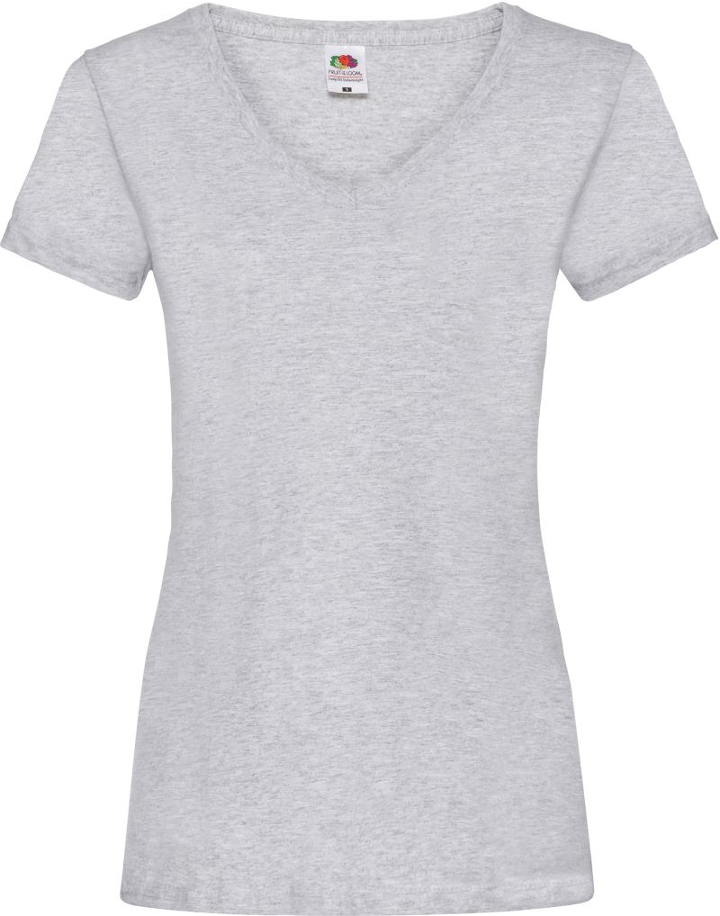 Damen V-Ausschnitt T-Shirt F.O.L. | Lady-Fit Valueweight V-Neck T