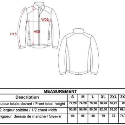 Herren 2-Lagen Softshell Jacke Kariban | K 424 Grössentabelle Herren 2-Lagen Softshell Jacke Kariban | K 424 Grössentabelle