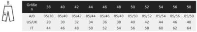 Herren Anzughose NEOBLU | Gabin Men (38-56) Grössentabelle Herren Anzughose NEOBLU | Gabin Men (38-56) Grössentabelle