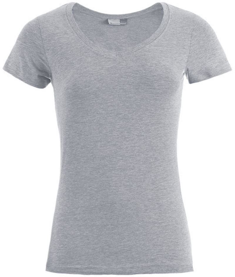 Damen Slim Fit V-Ausschnitt T-Shirt Promodoro | 3086