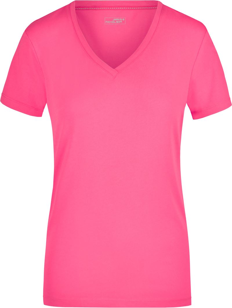 Damen Stretch V-Ausschnitt T-Shirt Daiber | JN 928