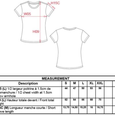 Damen Stretch T-Shirt Kariban | K 3013 Grössentabelle