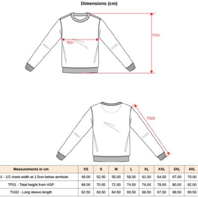 Sweater "Made in Portugal" Kariban | K 4035 Grössentabelle Sweater "Made in Portugal" Kariban | K 4035 Grössentabelle