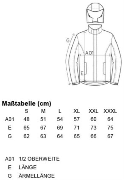 Damen 3-Lagen Softshell Jacke Promodoro | 7855 Grössentabelle Damen 3-Lagen Softshell Jacke Promodoro | 7855 Grössentabelle