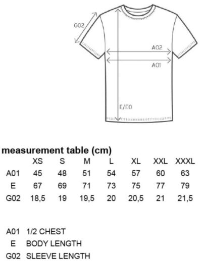 Herren X.O T-Shirt Promodoro | 1400 Grössentabelle