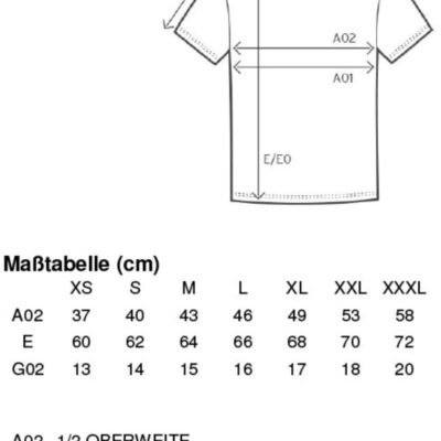 Damen Slim Fit V-Ausschnitt T-Shirt Promodoro | 3086 Grössentabelle