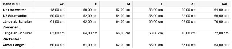 Damen 3-Lagen Softshell Jacke Daiber | JN 1171 Grössentabelle Damen 3-Lagen Softshell Jacke Daiber | JN 1171 Grössentabelle