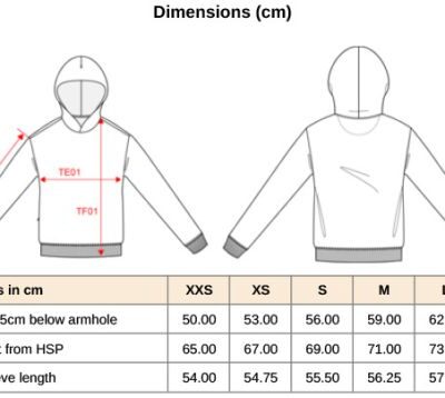 Oversize Kapuzen Sweater Kariban | K 4018 Grössentabelle Oversize Kapuzen Sweater Kariban | K 4018 Grössentabelle