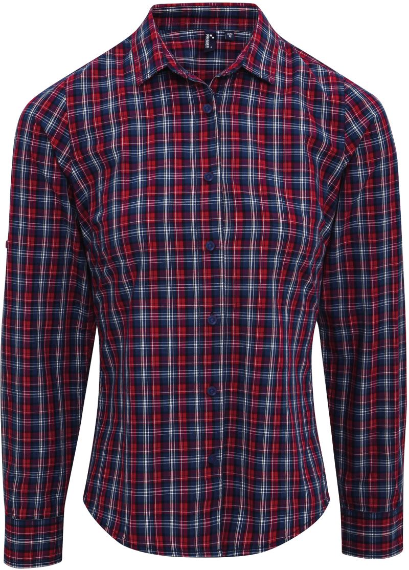 Popeline Bluse langarm "Sidehill" Premier | PR 356