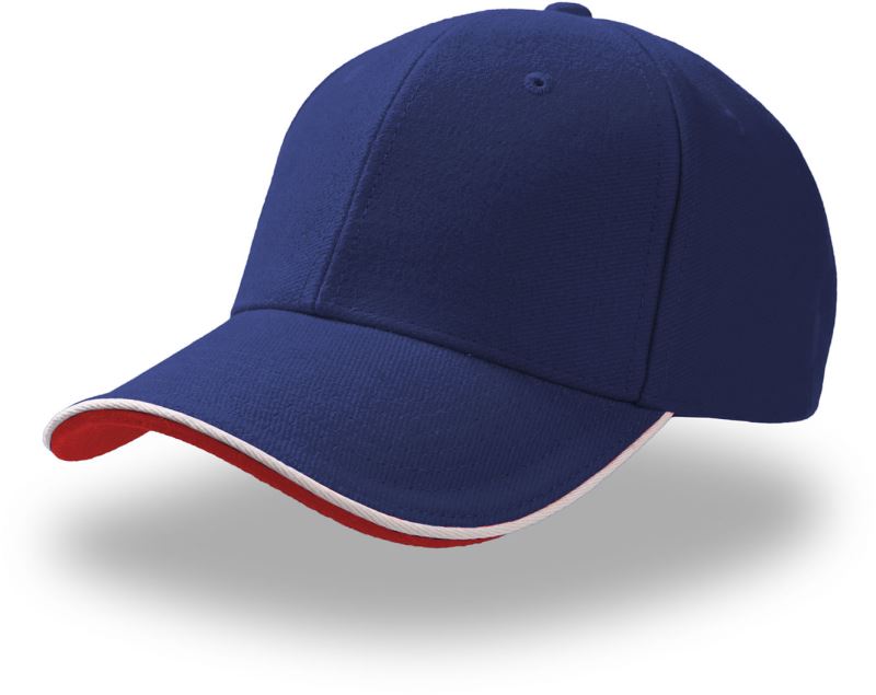 Schwere gebürstete 6 Panel Sandwich Kappe Atlantis | Pilot Piping Sandwich