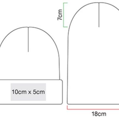 Strickmütze mit Umschlag "Chunky" Beechfield | B 465 Grössentabelle