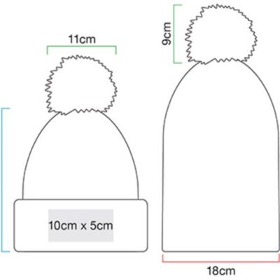 Strickmütze mit Pompon Beechfield | B 412 Grössentabelle