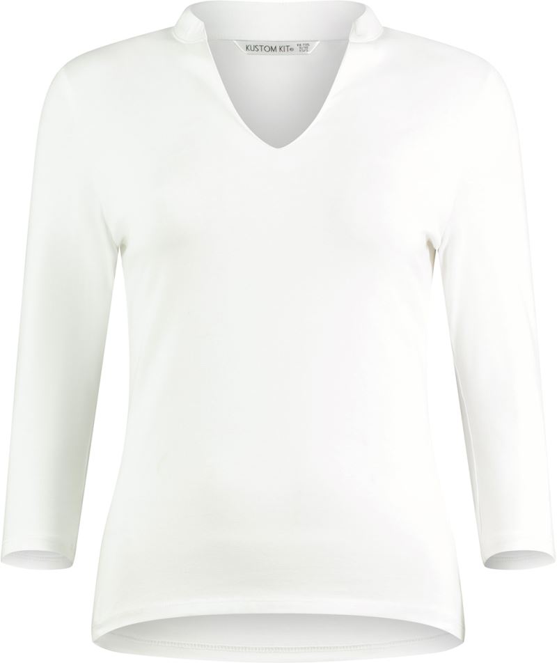 Top mit Mandarinkragen 3/4 Arm Kustom Kit | KK 785