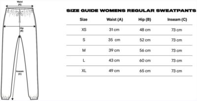 Damen Jogginghose "Essentials" True Blanks | Womens Regular Sweatpants Grössentabelle Damen Jogginghose "Essentials" True Blanks | Womens Regular Sweatpants Grössentabelle