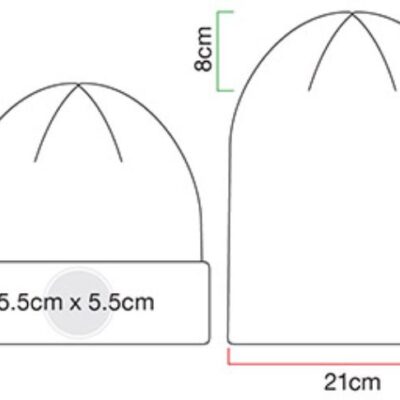 Circular Patch Beanie Beechfield | B 332R Grössentabelle Circular Patch Beanie Beechfield | B 332R Grössentabelle