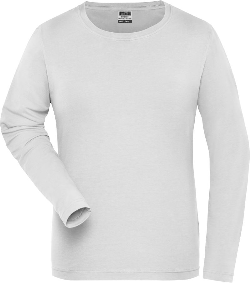 Damen Bio Workwear Stretch T-Shirt langarm - Solid Daiber | JN 1803