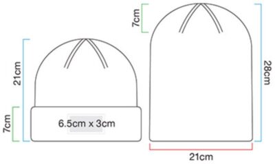 Patch Beanie "Fashion" Beechfield | B 442R Grössentabelle