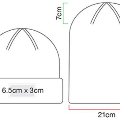 Patch Beanie "Fashion" Beechfield | B 442R Grössentabelle