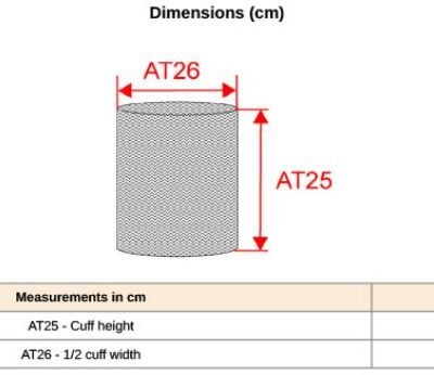 Frottee Armschweißband extrabreit Kariban ProAct | PA 049 Grössentabelle