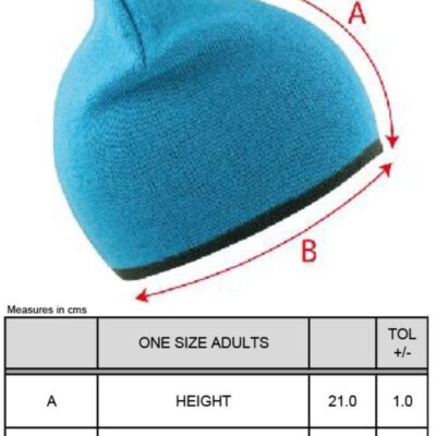 Wende Strickmütze Result Winter Essentials | RC 046X Grössentabelle