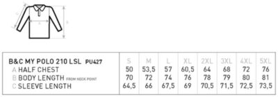 Schweres Piqué Polo langarm B&C | My Polo 210 LSL