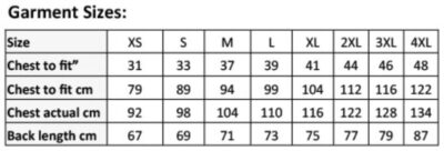 T-Shirt "Coolchecker®" Premier | PR 646 Grössentabelle T-Shirt "Coolchecker®" Premier | PR 646 Grössentabelle