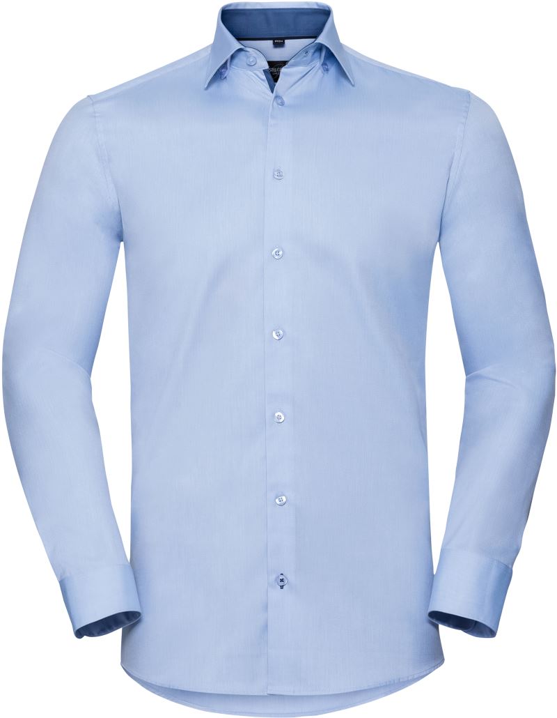 Herringbone Kontrast Hemd langarm Russell | 964M