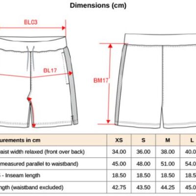 Herren Sport Shorts Kariban ProAct | PA 1032 Grössentabelle Herren Sport Shorts Kariban ProAct | PA 1032 Grössentabelle