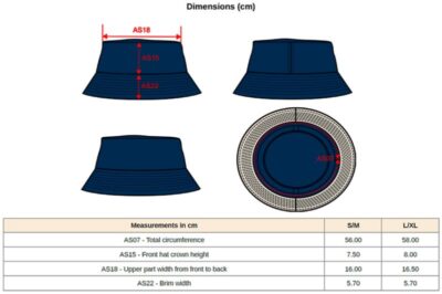 Fischer Hut "Vintage" Kariban K-Up | KP 223 Grössentabelle Fischer Hut "Vintage" Kariban K-Up | KP 223 Grössentabelle