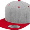 heather grey/red