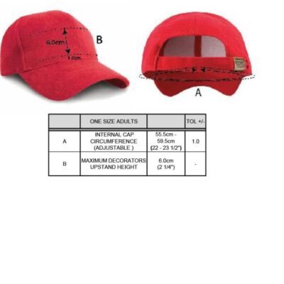 Pro Style Kappe Result Headwear | RC 025X Grössentabelle Pro Style Kappe Result Headwear | RC 025X Grössentabelle