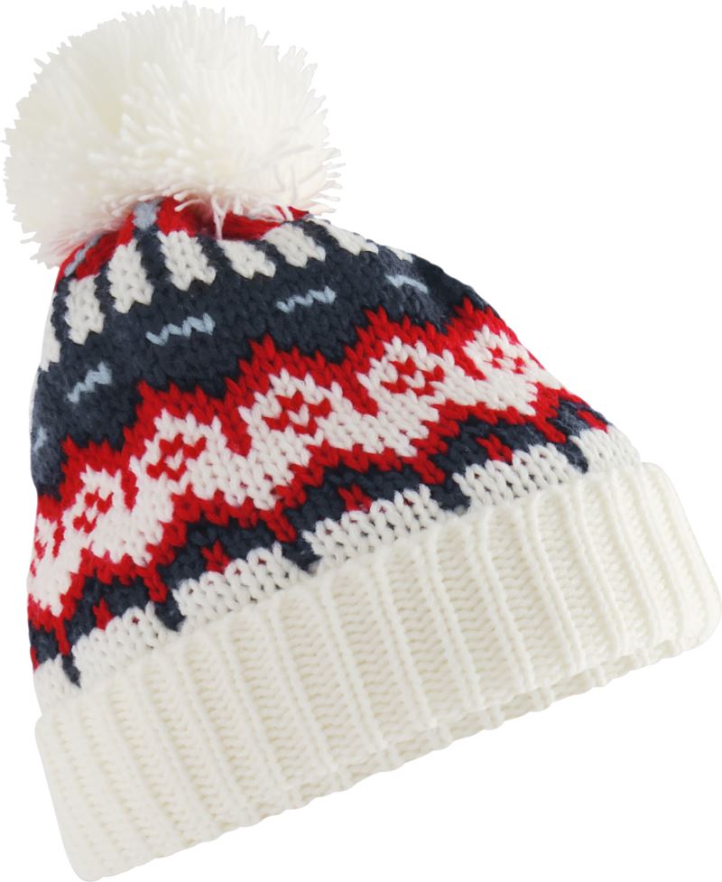 Strickmütze mit Pompon "Retro Ski" Beechfield | B 528